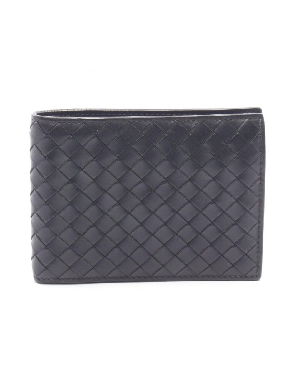 Bottega Veneta Bifold Wallet Intrecciato Black Leather